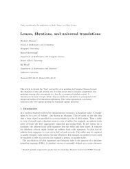 Lenses, fibrations, and universal translations - Mount Allison University