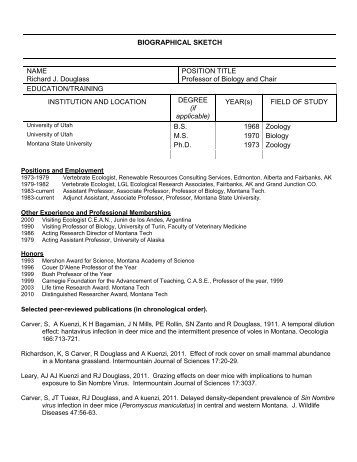 Resume - Montana Tech of the University of Montana