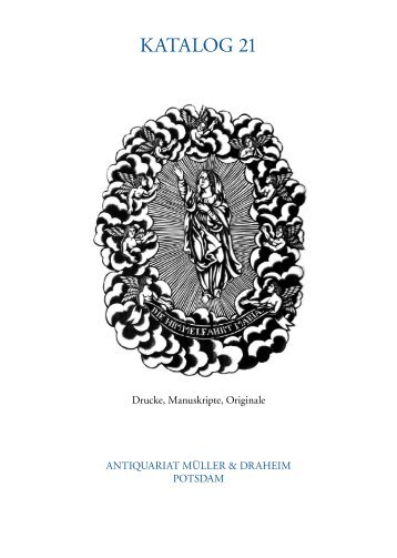 KAtAlOG 21 - Antiquariat Müller & Draheim