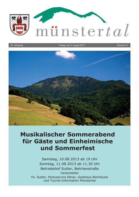 Musikalischer Sommerabend für Gäste und Einheimische und ...