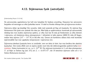 4.13. Stjärnornas fysik (astrofysik)