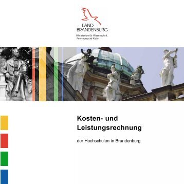 Kosten- und Leistungsrechnung der Hochschulen in Brandenburg