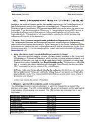 Electronic Fingerprinting FAQ - MyFloridaLicense.com