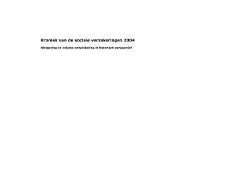 Kroniek van de sociale verzekeringen 2004 - Mzes