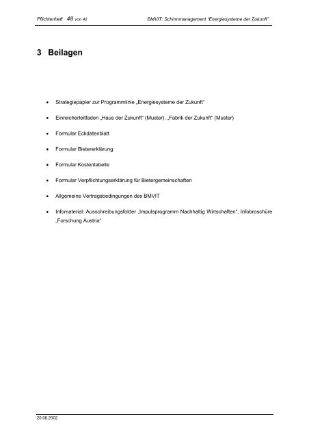 Pflichtenheft für Ausschreibung Schirmmanagement "Energiesystem ...