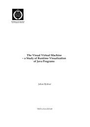 The Visual Virtual Machine – a Study of Runtime Visualization of ...