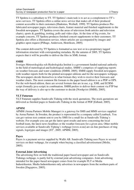 Survey of Newspaper Production Flow for E-paper - Kungliga ...