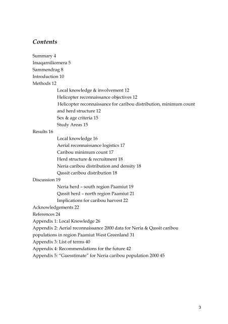 Neria & Qassit caribou minimum count & herd structure