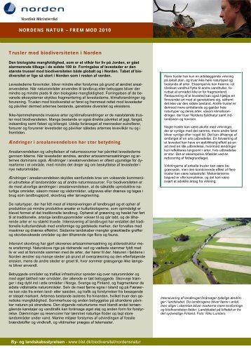 Trusler mod biodiversiteten i Norden - Naturstyrelsen