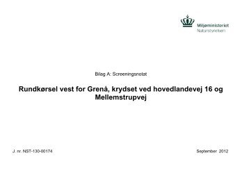 Rundkørsel vest for Grenå, krydset ved ... - Naturstyrelsen