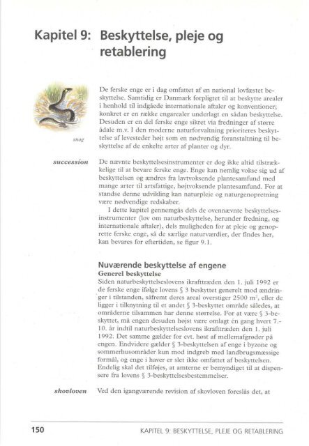 Kapitel 9: Beskyttelse, pleje og retablering - Naturstyrelsen