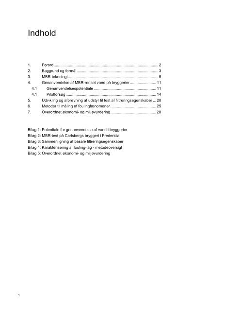 Test af membran bioreaktor-teknologier - Naturstyrelsen