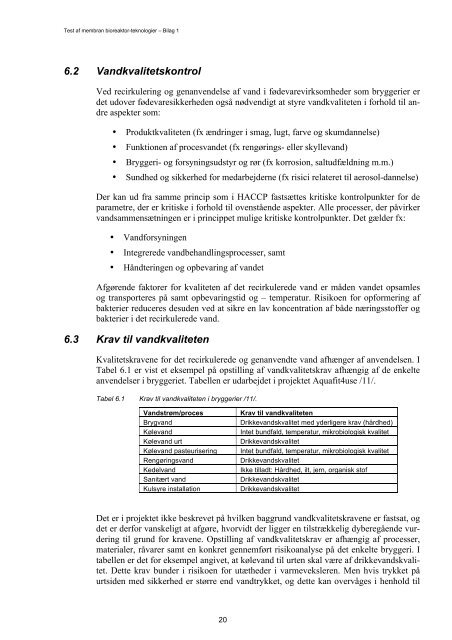 Test af membran bioreaktor-teknologier - Naturstyrelsen