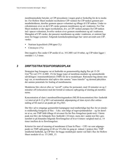 Test af membran bioreaktor-teknologier - Naturstyrelsen