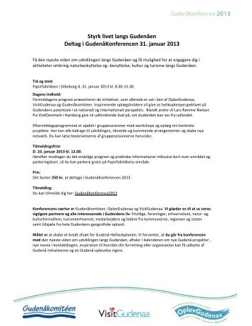 invitation til Gudenå Konference - Naturstyrelsen