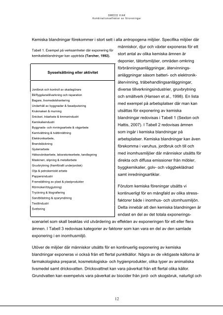 Kombinationseffekter av föroreningar (pdf 385 kB) - Naturvårdsverket