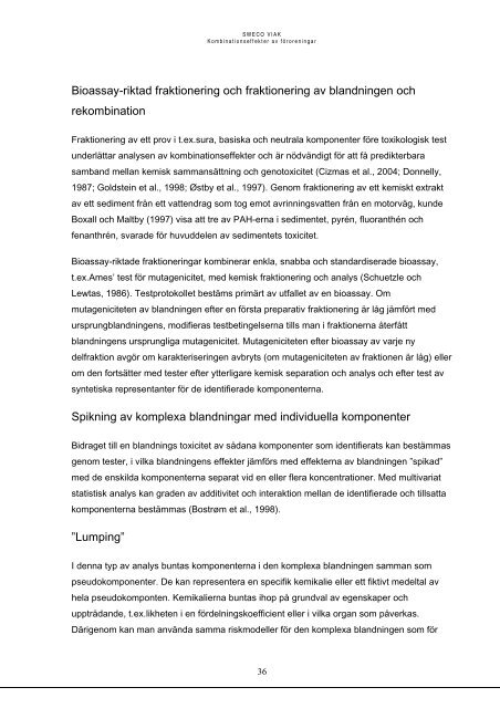 Kombinationseffekter av föroreningar (pdf 385 kB) - Naturvårdsverket