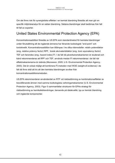 Kombinationseffekter av föroreningar (pdf 385 kB) - Naturvårdsverket