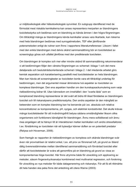 Kombinationseffekter av föroreningar (pdf 385 kB) - Naturvårdsverket