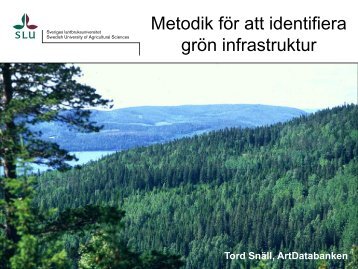 Presentation av Tord Snäll, ArtDatabanken, SLU ... - Naturvårdsverket