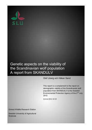 Genetic aspects on the viability of the ... - Naturvårdsverket