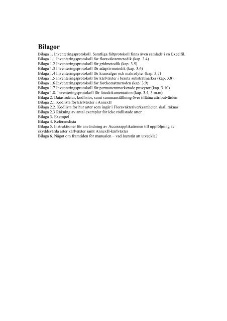 Bilaga 1–4 - Naturvårdsverket