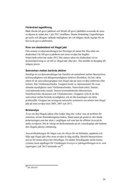 Nationell förvaltningsplan för lodjur 2013 – 2017 - Naturvårdsverket