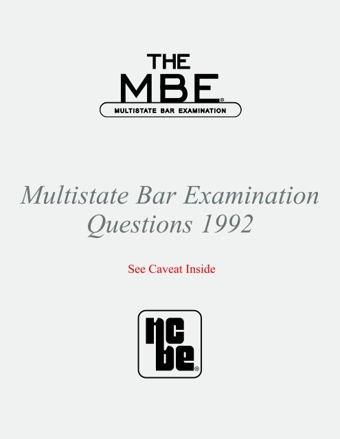 MBE Questions 1992 photo image
