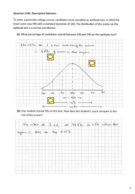 Descriptive Statistics Solutions - NCCA