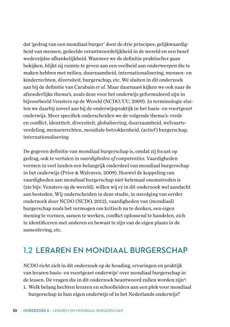 LERAREN & MONDIAAL BURGERSCHAP - NCDO