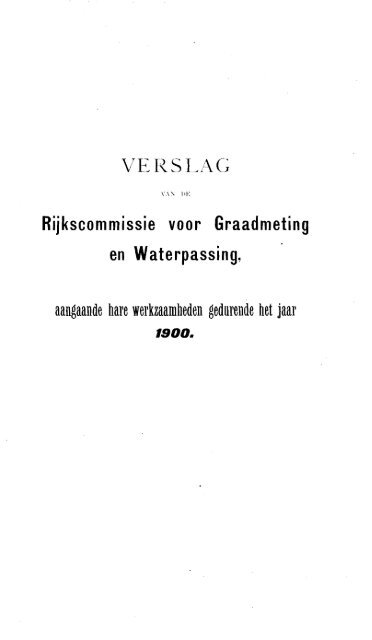 1900 - Nederlandse Commissie voor Geodesie