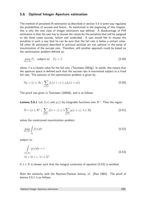 The GNSS integer ambiguities: estimation and validation