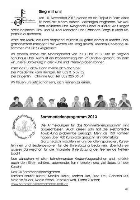 Mitteilungsblatt - Gemeinde Neftenbach