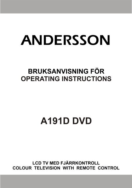 Andersson A191D DVD - NetOnNet