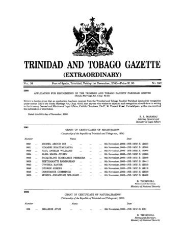 G 242.pdf - Trinidad and Tobago Government News