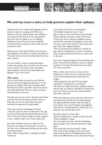 "Me and my mum - a story to explain epilepsy to children" PDF