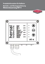 Motorsteuerung MT-4 - Fensterfabrik W. Niederhofer GmbH