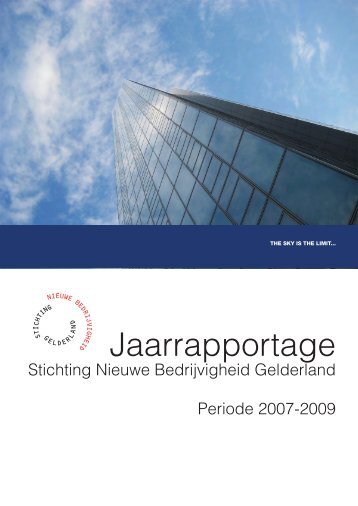 Jaarverslag SNB 2007-2009 - Stichting Nieuwe Bedrijvigheid