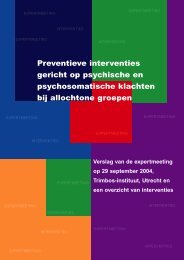 Preventieve interventies gericht op psychische en ... - NIGZ