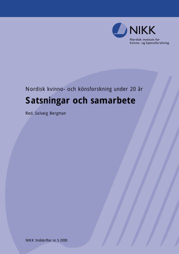 Satsningar och samarbete - NIKK