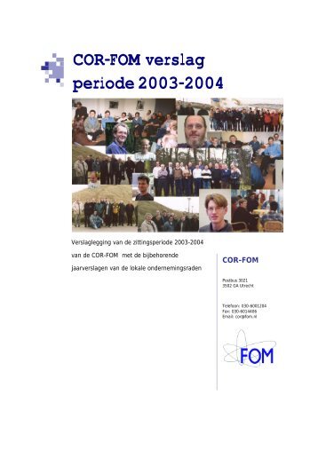 COR-FOM verslag periode 2003-2004 - Nikhef