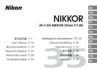AF-S DX NIKKOR 35mm f/1.8G ES Jp En De Fr Se Kr Ch Ck ... - Nikon
