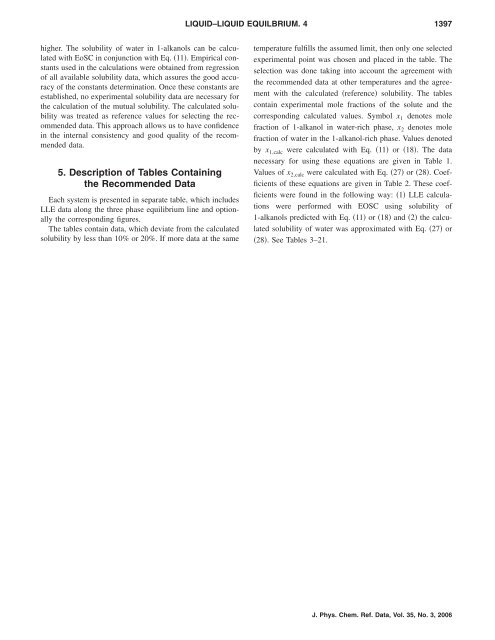 Recommended Liquid–Liquid Equilibrium Data. Part 4. 1-Alkanol ...