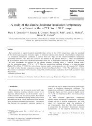 A study of the alanine dosimeter irradiation temperature coefficient ...