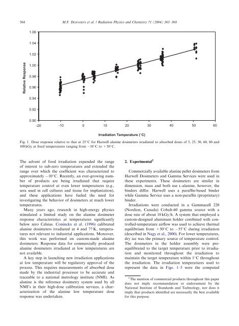 A study of the alanine dosimeter irradiation temperature coefficient ...