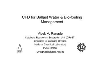 CFD for Ballast Water & Bio-fouling Management