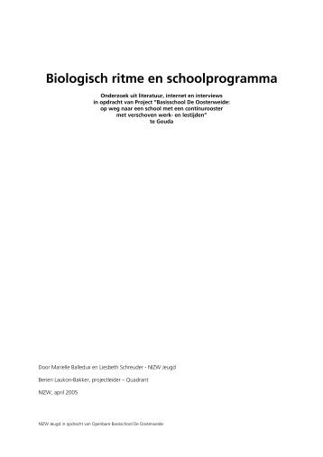 Biologisch ritme en schoolprogramma
