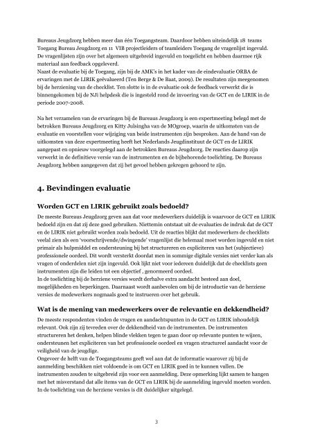 Evaluatie en bijstelling GCT en LIRIK - Nederlands Jeugdinstituut