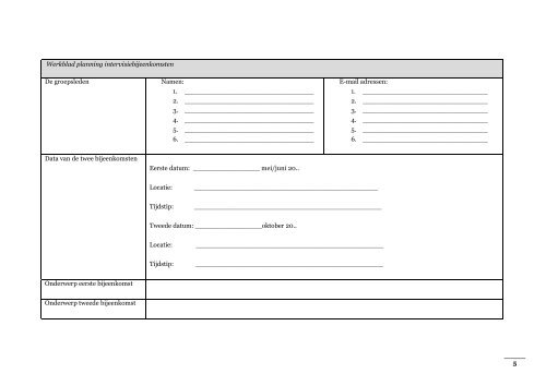 7. Intercollegiaal overleg