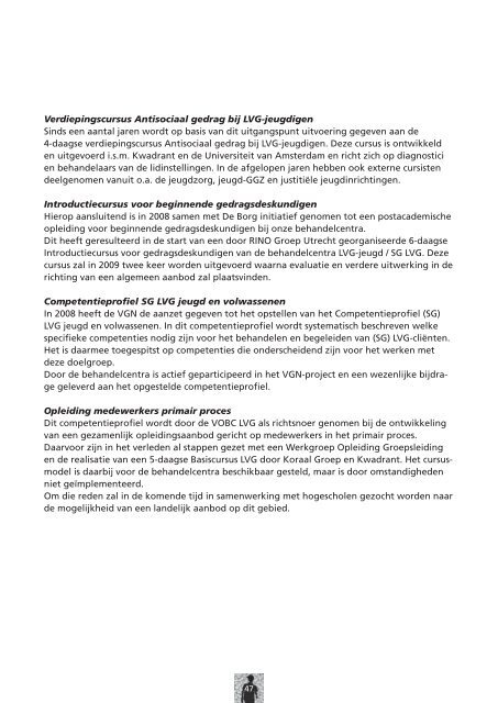 Startdocument Kwaliteitskader Orthopedagogische Behandelcentra